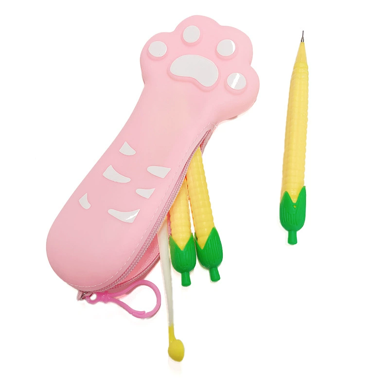 乐顿 Silicone cute cartoon pencil case, storage bag for students, custom-made