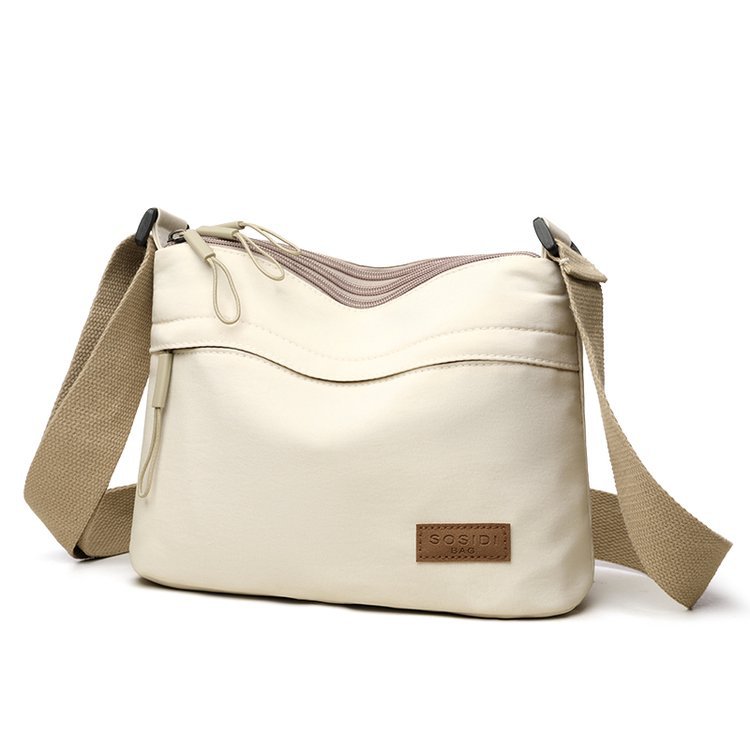 Minimalist Solid Colour Waterproof Nylon Shoulder Bag For Women_voghion.com