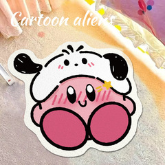 卡通可愛ins仿羊絨地墊少女心臥室房間防滑床邊地毯浴室吸水腳墊