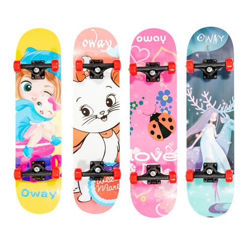New 80cm Children's Skateboard Beginner Four-Wheel Skateboard Drift Nylon Frame Durable Skateboard Wholesale