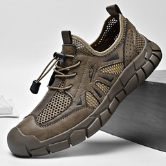 網面鞋男2024新款夏季透氣運動鞋軟底防滑百搭戶外休閒輕便慢跑鞋