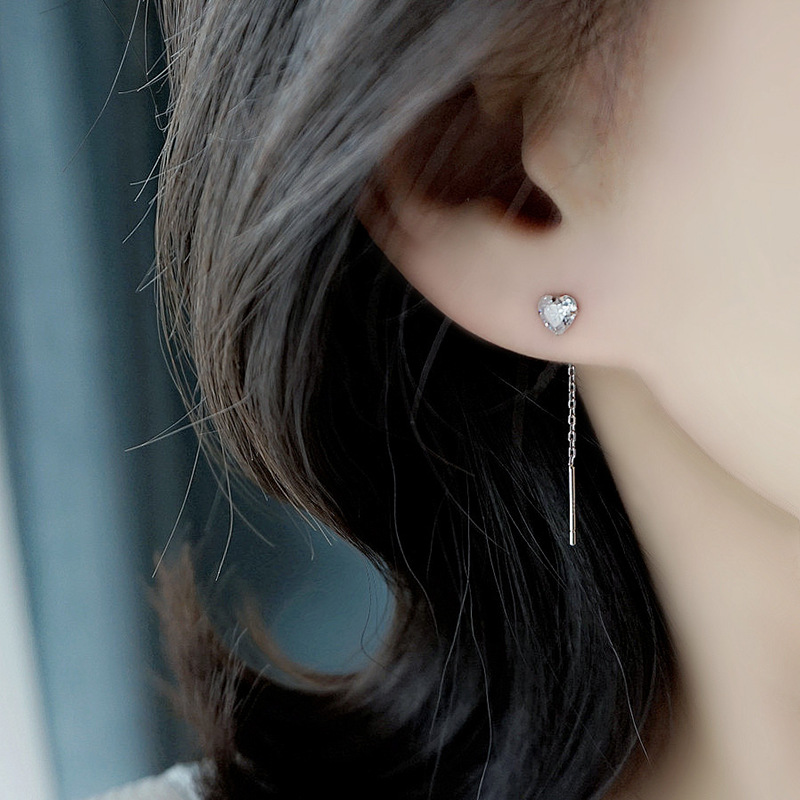 S925 plata esterlina ZIRCON pendientes nicho diseño pendientes para mujeres 2023 nuevo estilo pendientes otoño pendientes moda image 4