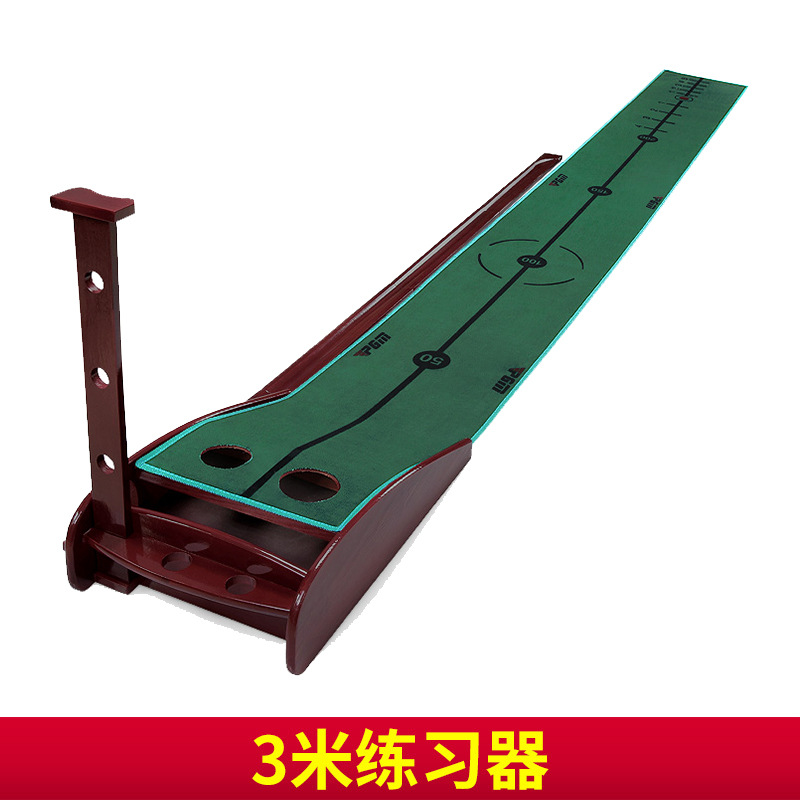 Thảm tập golf mini PGM gỗ rắn 3m hiển thị quỹ đạo bóng — TL015 nhung thực hành gỗ rắn 3M, TL015 nhung gỗ rắn thực hành 3M + thanh đẩy