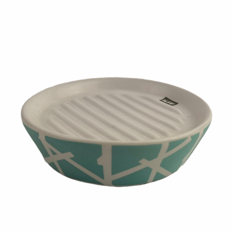 Jabonera de cerámica nórdica habitación de hotel suministros plato caja de jabón mate de cuatro colores de cerámica ovalada jabonera