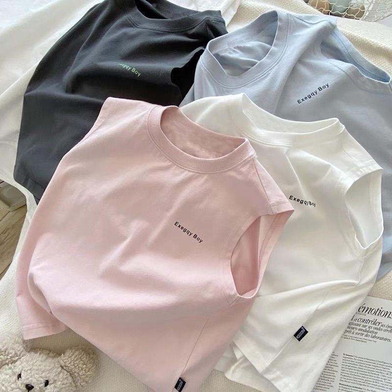 Summer New Children's Sleeveless Vest All-match Round Neck Baby's Casual Waistcoat Thin T-shirt Outer Wear for Small and Medium-sized Children