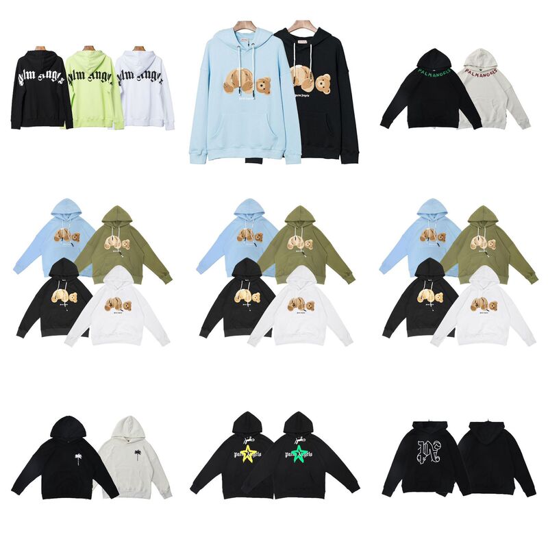 Cross-Border Export Pa Angel Classic Letter Embroidery High Street Trendy Brand Loose Unisex Couple Hooded Sweatshirt