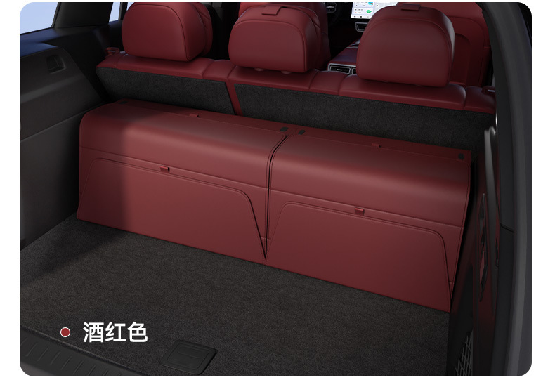 Car-Mounted Double-Layer Storage Box Suv Trunk Storage Box Multi-Functional Foldable Storage Box Waterproof Leather Organizer Box