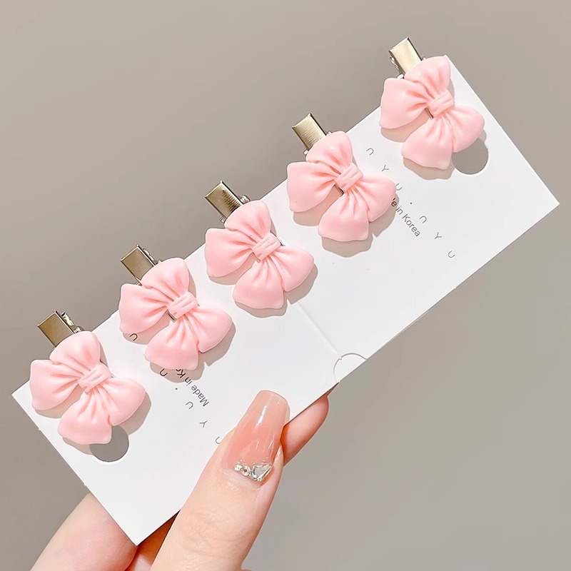 Rosa horquilla femenina 2024 Nueva horquilla BB clip frente flequillos laterales horquilla rota lindo clip de dopamina otoño