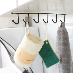 Kitchen iron freestanding hook without drilling flat bar cabinet storage rack tie rack hook wardrobe storage rack