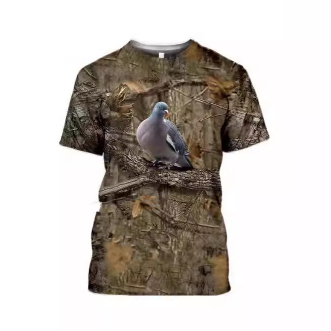 Camouflage T-Shirt Men Women's 3D Print Deer Rabbit Hunting Boar Rabbit Hunter Short Sleeve T-Shirt Funny Clothes