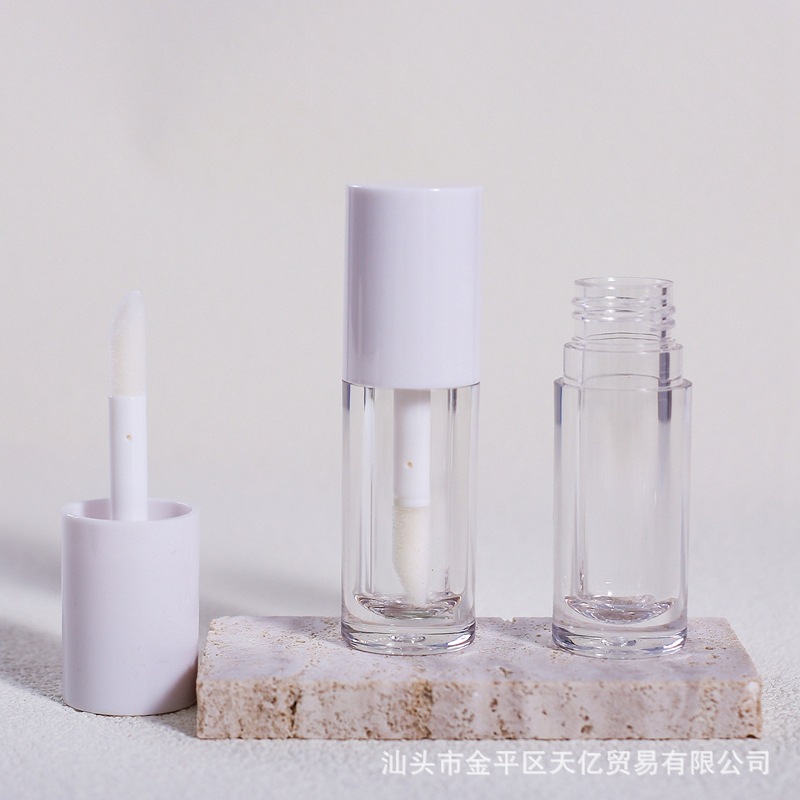 En stock envío gratuito de gran capacidad sub-botella 6ml tubo redondo cabeza de cepillo grande esmalte de labios brillo de labios tubo vacío material de embalaje tubo corrector