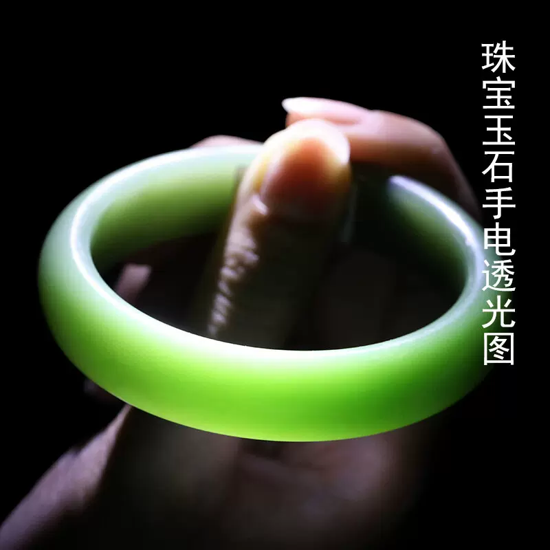 外蒙料和田玉碧玉手镯菠菜绿玉手镯女年轻款玉镯 女款天然正品