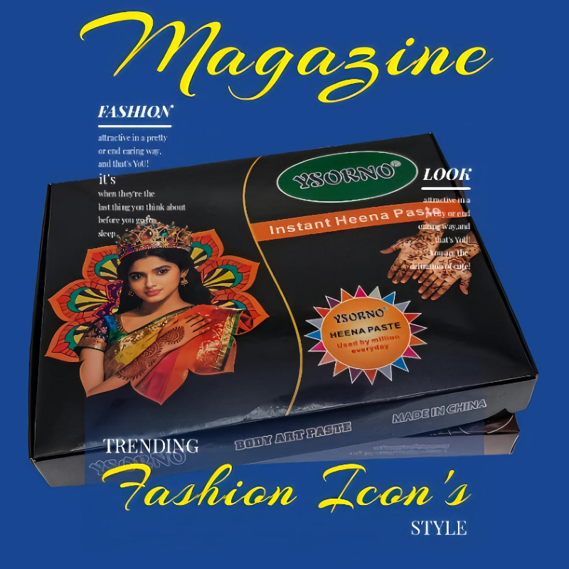 Henna Henna Cross-Border Tattoo Cream Semi-Coverage Waterproof Tattoo Cream Indian Hand-Painted Tattoo Cream Colorful Color Material