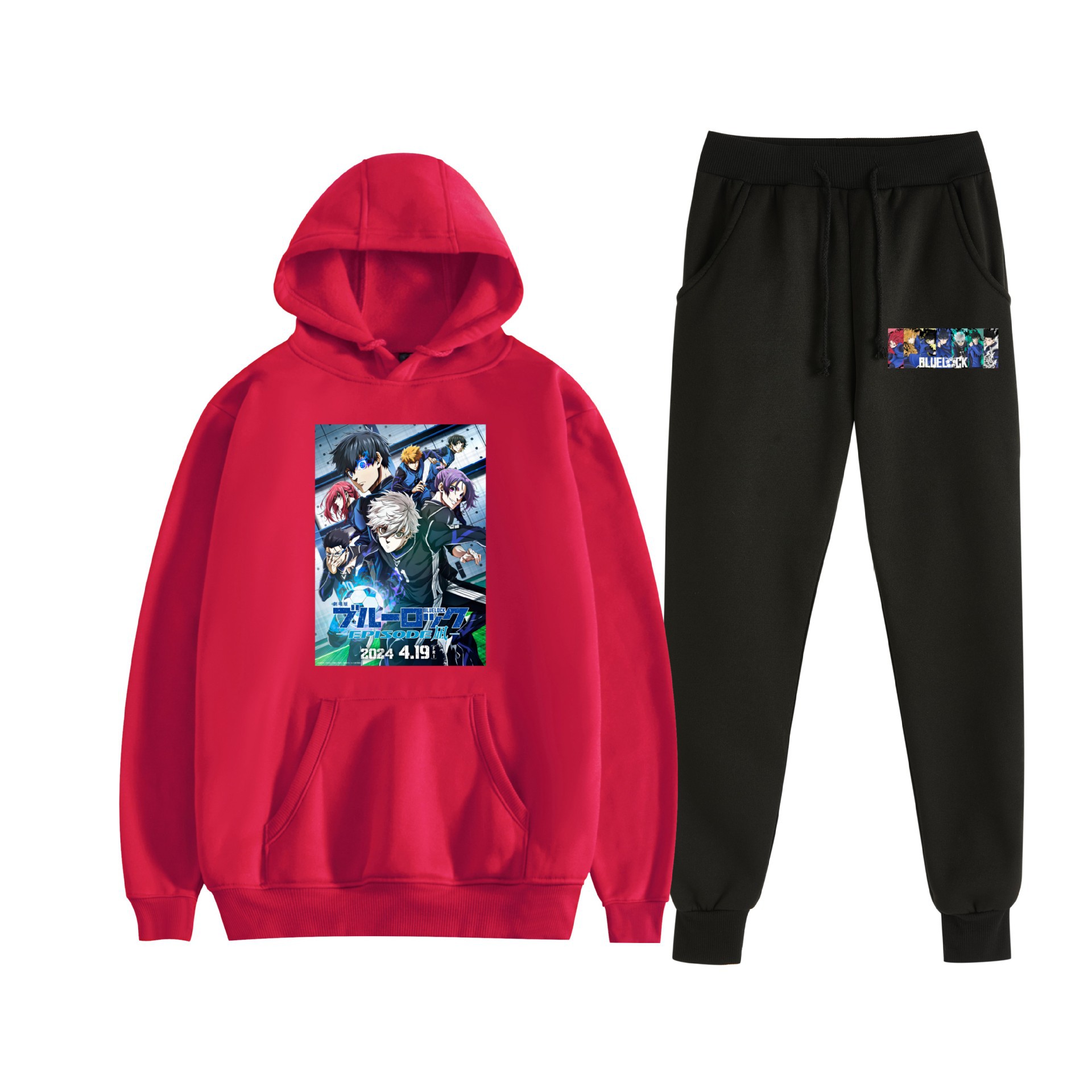 Europa y América Otoño Invierno BLUE LOCK Blue Prison Hombres y mujeres Deportes de ocio más suéter con capucha de terciopelo al por mayor