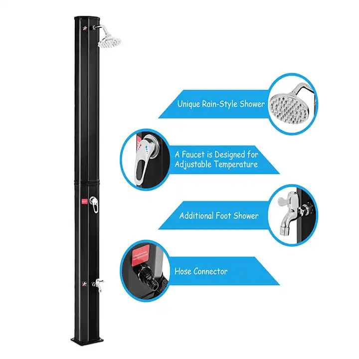 Ducha Solar negra 35L con la ducha solar del control de la temperatura con el ajuste rápido