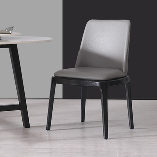 Nordic solid wood dining chair, home chair, backrest chair, restaurant dining table and chair, upholstered chair, leather art octagonal chair, high backrest