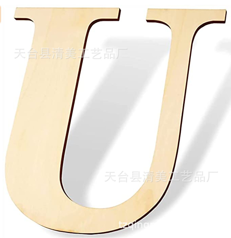 Letras inglesas de madera de 12 pulgadas 30cm de alto 26 letras inglesas letras de 3mm de espesor 1 paquete