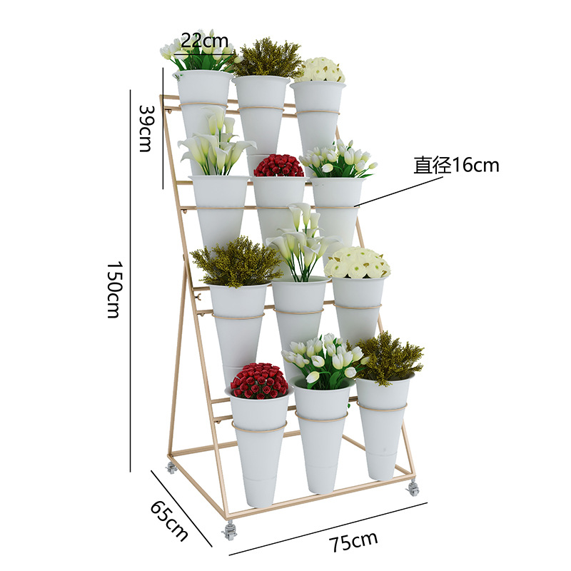 Soporte de flores de hierro forjado para decoración