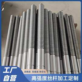 工厂加工304丝杆右旋螺杆全螺纹螺柱高精度1000mm齿面光滑无毛刺