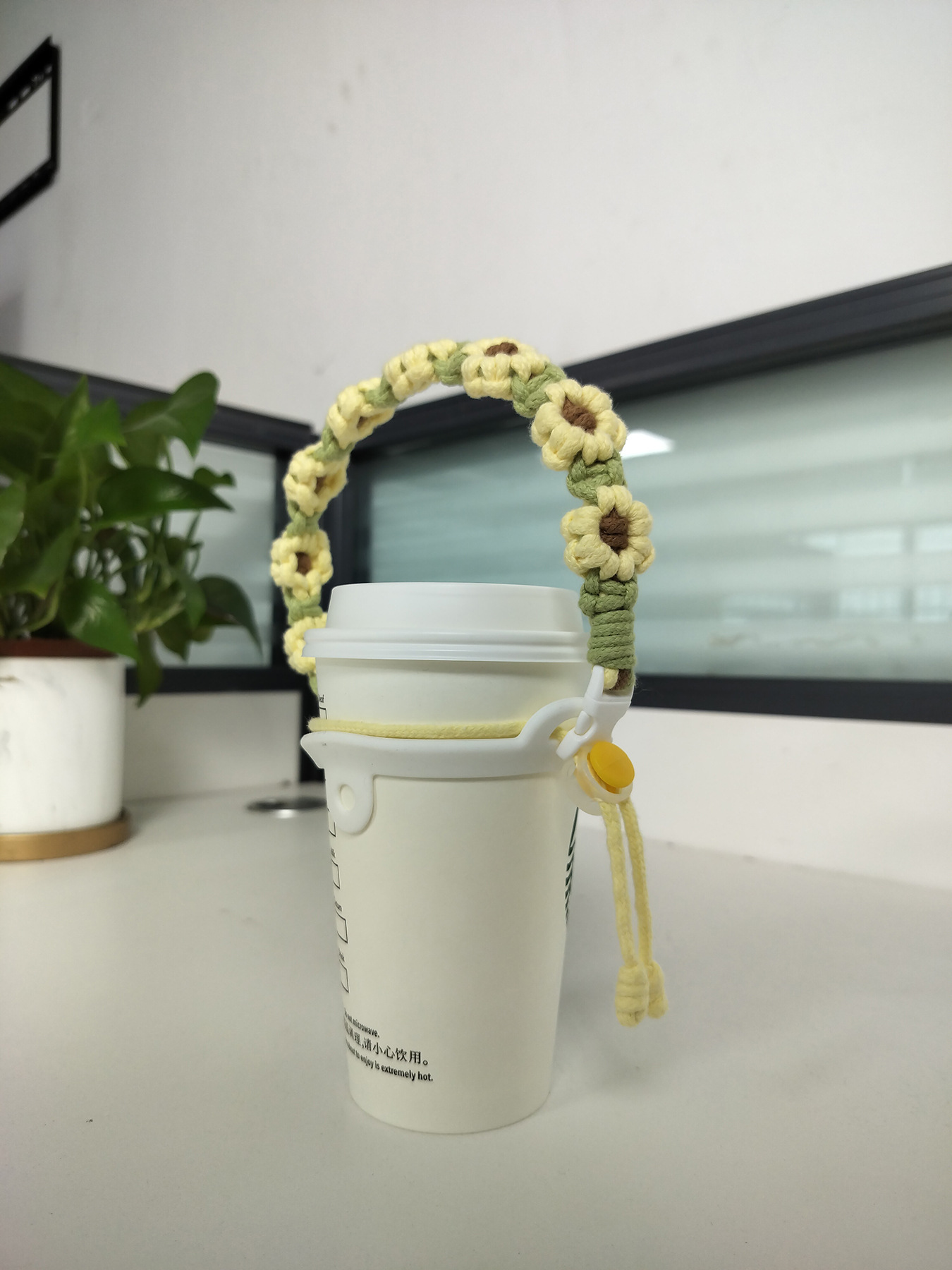 43g Weight Water Cup Belt Kitchen and drinking utensils 1 Piece Quantity Daily Occasion String Material Flower Pattern Casual Style Casual Flower String Water Cup Belt 1 Piece 6