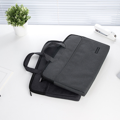Deli 5590 portable briefcase office meeting bag computer bag business document bag handbag printed logo