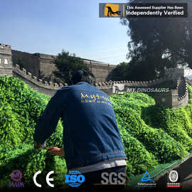 玻璃钢长城仿真还原装饰 户外大型地标建筑模型商场景区公园景观