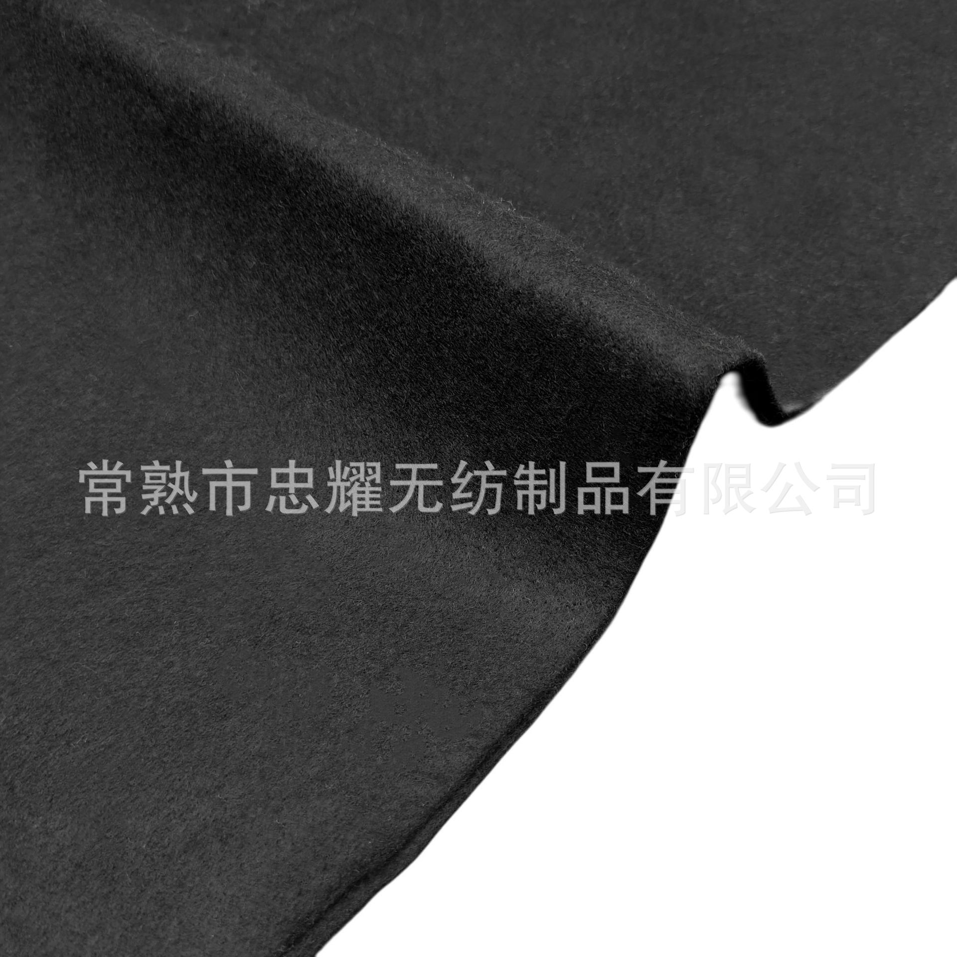 涤纶黑色毛毡布2mm 3mm 4mm针刺无纺布 复合用布无纺布黑色不织布