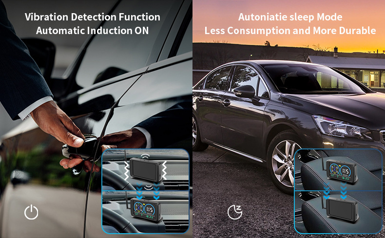 Cross-Border Tire Pressure Monitor with Time, Temperature, Smart Digital Display, Solar Power, Speed Sensor for Cars and Trucks