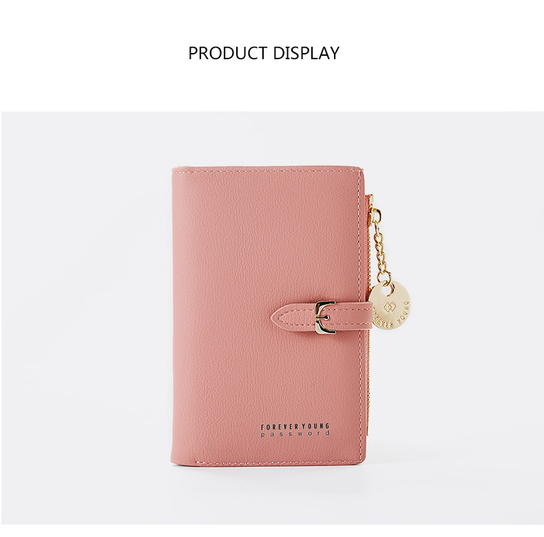 New Women's Short Fashion Short Wallet Zipper Wallet Multi Functional Zero Wallet_voghion.com