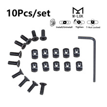 跨境热销Mlok导轨上螺丝螺母组合T型配套M4螺丝螺母套装10pcs套装
