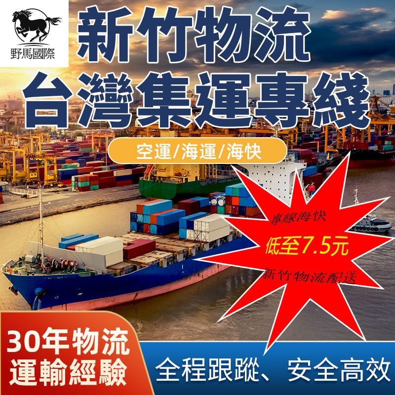 大陸到台湾專線轉運臺灣集運大陆食品寄台湾海快海運新竹物流野馬