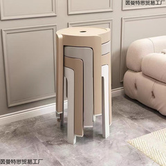 家庭用スツール厚みのあるプラスチック積み重ね可能なダイニングテーブルベンチ風車スツール高丸スツールプラスチックスツールシンプルな椅子