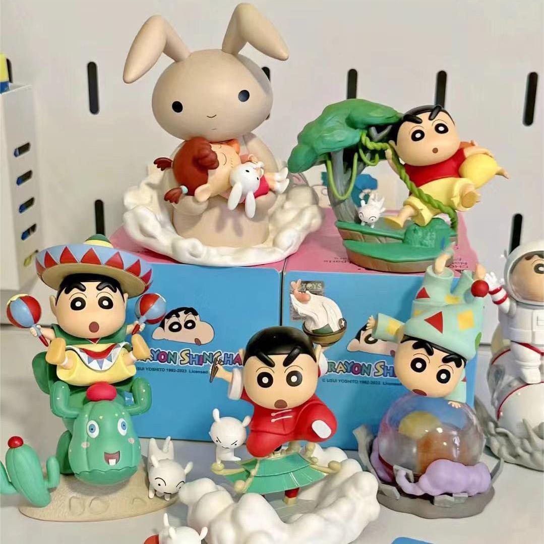 Figura coleccionable de Crayon Shin-chan, serie clásica de caja sorpresa, muñeco decorativo de escritorio, regalo creativo
