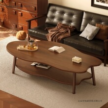 茶几小户型小茶几双层沙发茶桌出租屋小桌办公室客厅家用云朵茶桌