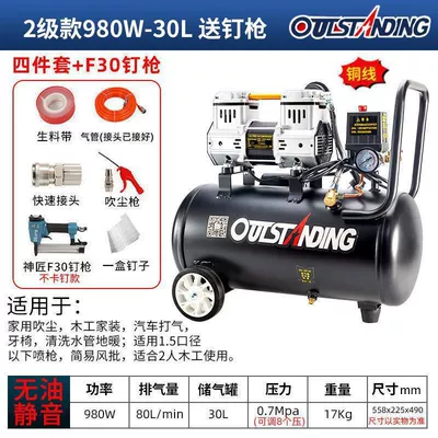 Air Pump, Hava kompressorları - model-30l-980w-comes-with-a-straight-nail-gun