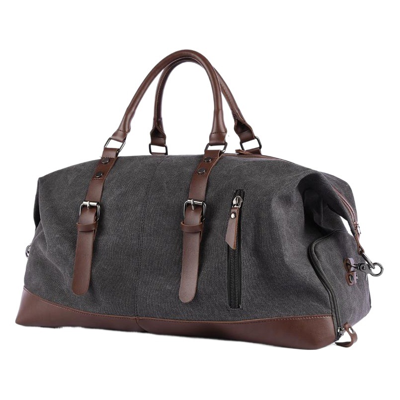Vintage Canvas Tote Bag Travel Bag Men's Fashion Trendy Large Capacity Short-distance Travel Luggage Bag Shoulder Backpack for Men