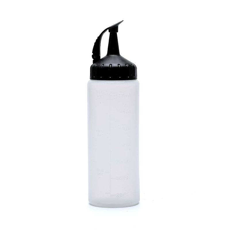 Squeeze Sauce Bottle, Pointed Nozzle with Lid, Measurement Scale, 175 / 350 ml Options