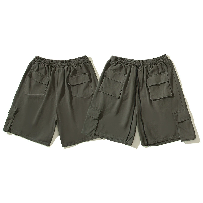 Выстиранные функциональные тактические шорты из Ткани в стиле милитари в американском стиле в стиле ретро с несколькими карманами, мужские и женские повседневные свободные брюки для спецодежды