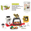 Children's family realistic small kitchen, donut for ice cream, coffee machine, toy, set