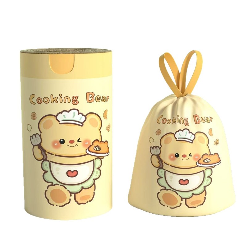 破れないキッチンクマプリントパンダ巾着ゴミ袋家庭用ハンドバッグビニール袋リフティングクローズ|undefined