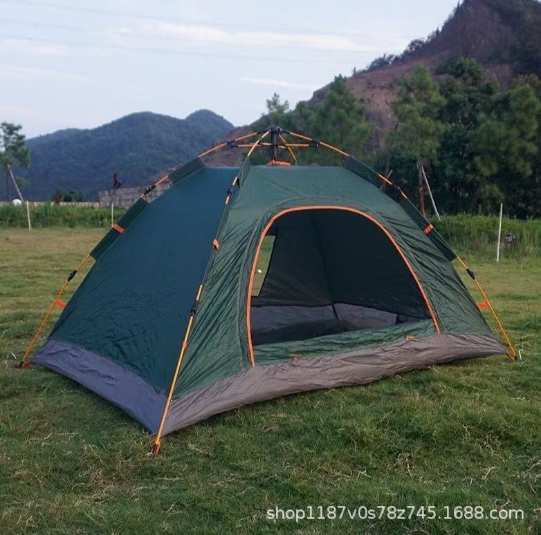 3～4人用旅行用二層式全自動テント、キャンプ用フルセット、アウトドア用二人用キャンプ、バーベキュー、自動クイックオープン|undefined