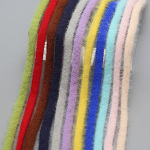 8mm秋冬彩色毛绒绳子空心帽带服装手工DIY蝴蝶结鲜花绒带材料