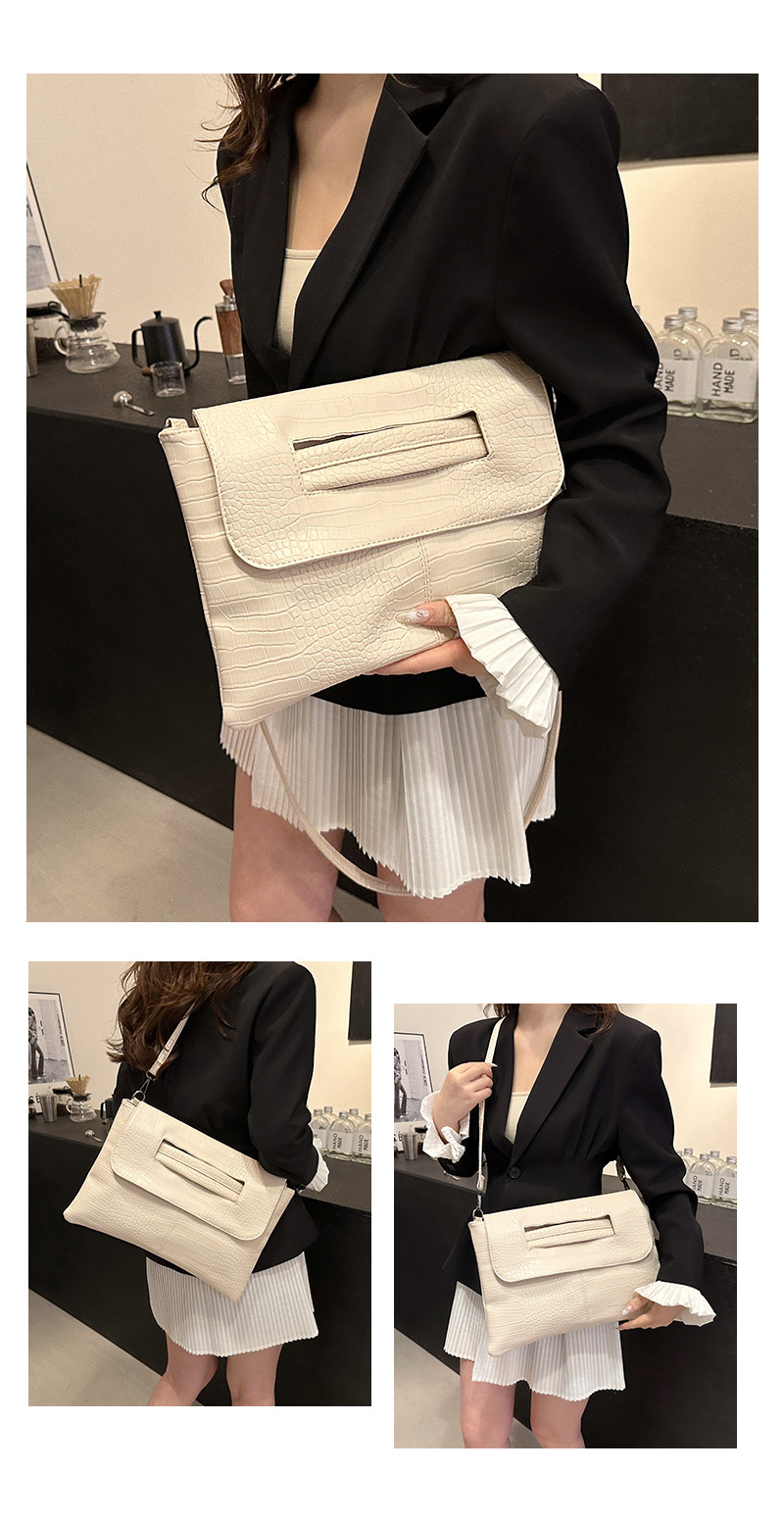 New cross-border foreign trade crocodile pattern strap clutch bag, large-capacity file bag, storage bag, official document bag, crossbody bag undefined