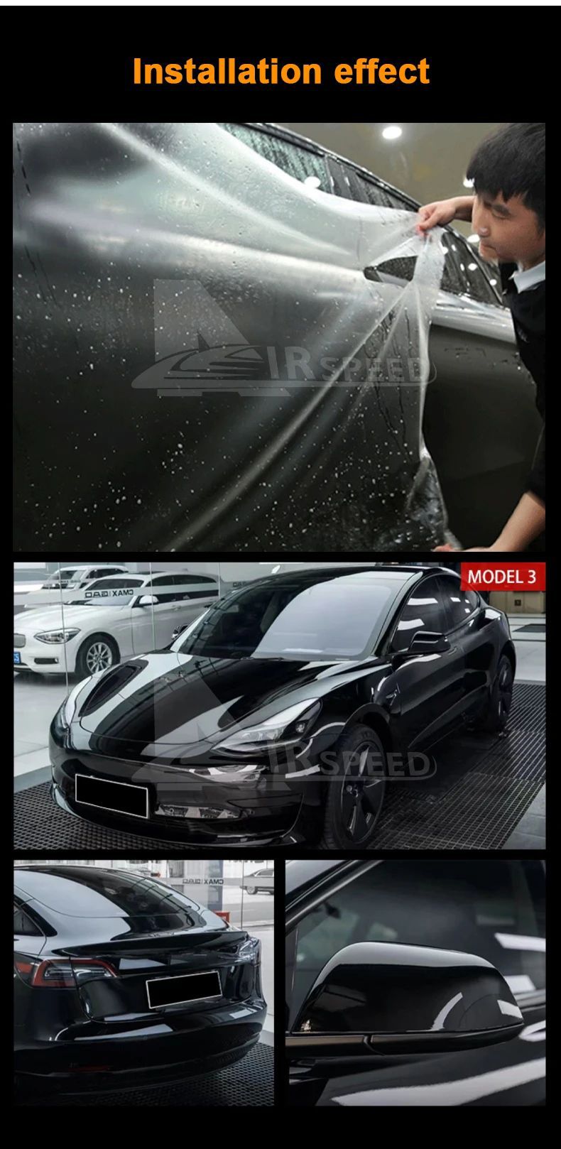 Cross-border 20-23 Tesla model3 Rejuvenation Special Invisible Car Clothing TPU Film Paint Protective Film