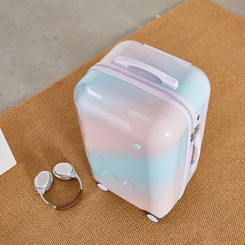 [Fábrica de selección estricta] maleta de color gradiente, maleta de tracción, maleta de viaje de contraseña de gran capacidad duradera