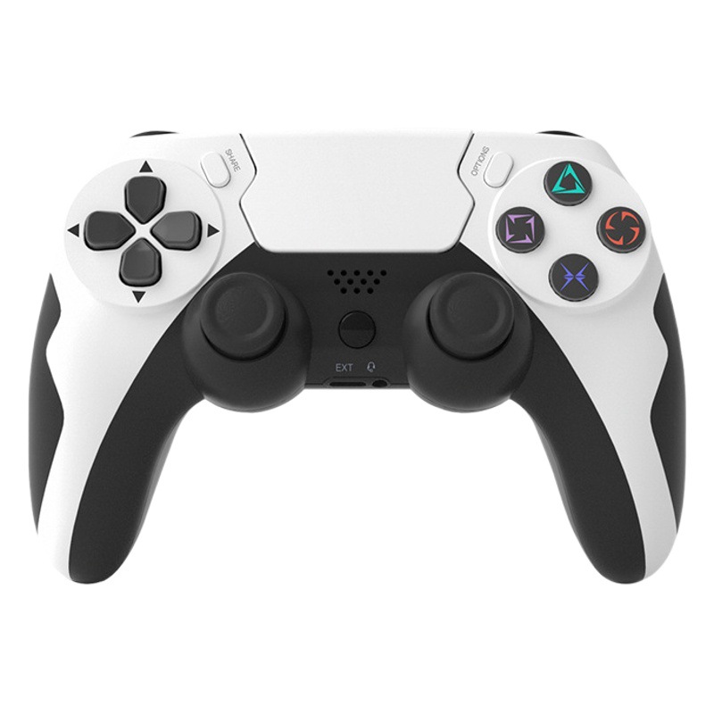 Control inalámbrico Bluetooth para PS4 del fabricante con giroscopio de seis ejes, vibración dual, compatible con juegos de PS4, PC y Steam.