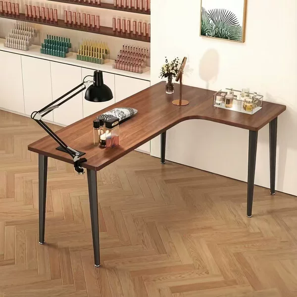 New corner nail table, office desk, eco-friendly table and chair set, corner computer desk, antique-style workbench, writing desk