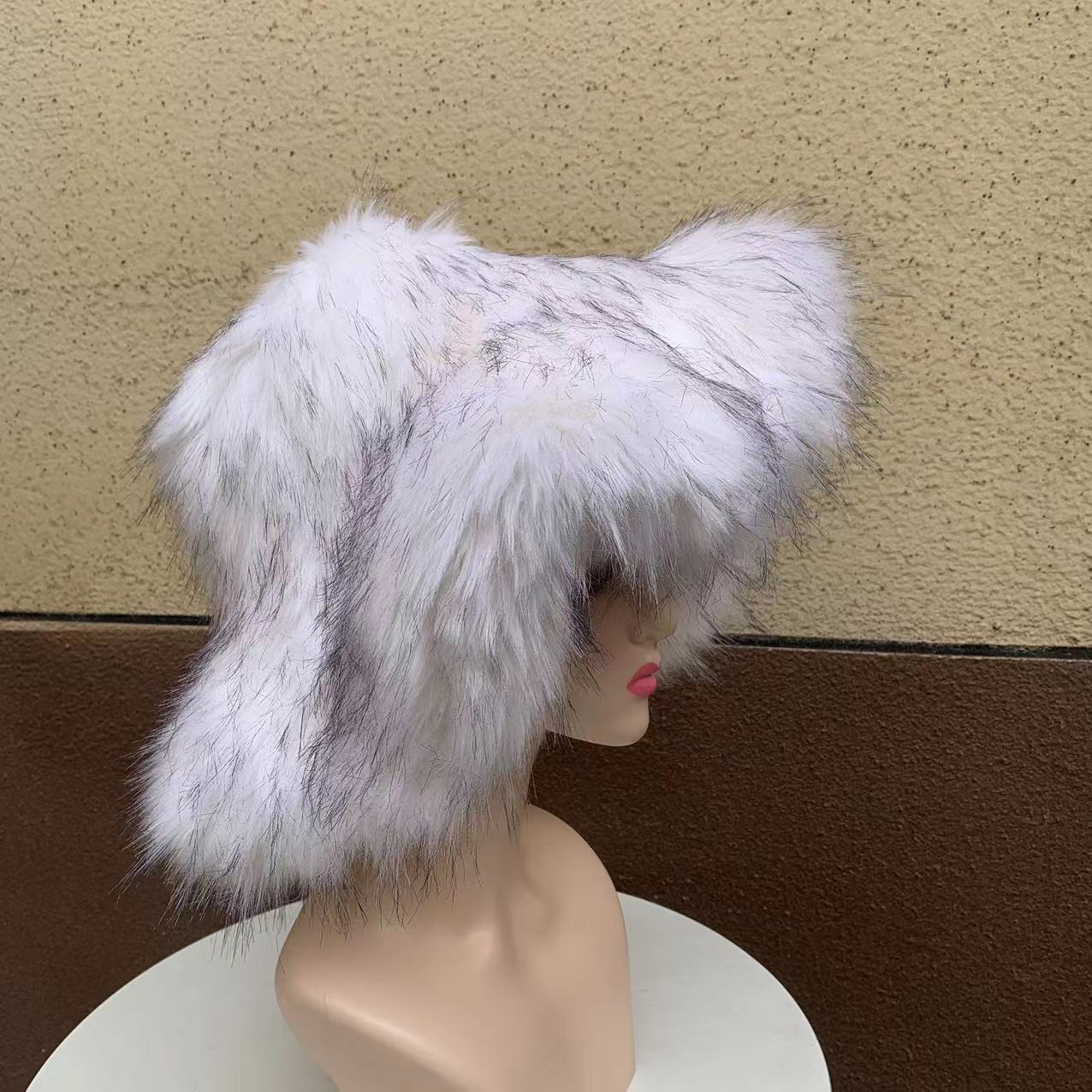 Kunstbonten emmerhoed met brede rand - Winterwarme modieuze hoed voor vrouwen, zacht en comfortabel, stijlvol en trendy (meerdere kleuren)_voghion.com