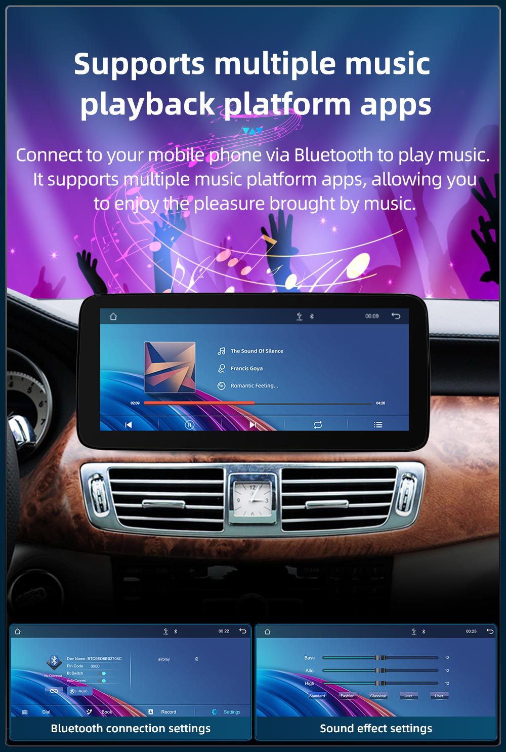 Suitable for Mercedes-Benz Cls W218 X218 Car Central Control Large Screen Navigation Carplay Radio Player