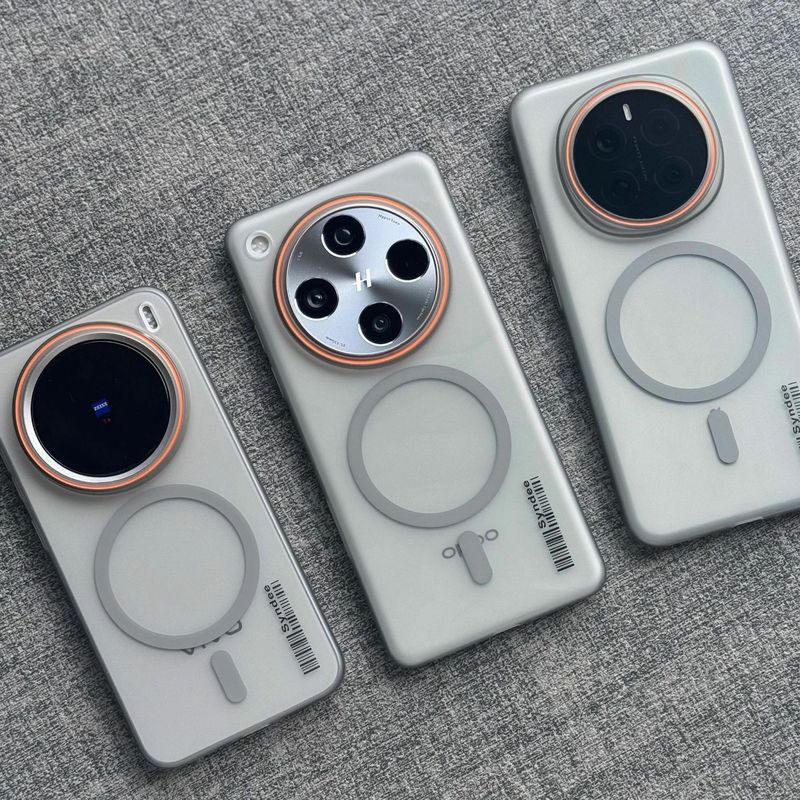 vivoX200Promini 携帯電話ケース ソフトガーゼ PC 超薄型磁気吸引 OPPOFindx8Ultra 保護カバーに適しています。|undefined